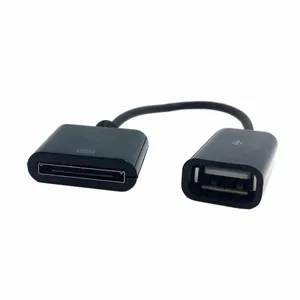 Acoplamiento de 10CM 30 pines hembra a USB 2,0 hembra Carga DE DATOS Base de cable corto 30 P Blanco y negro
