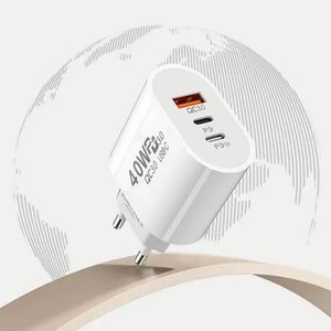 อะแดปเตอร์ชาร์จเร็วแบบหลายพอร์ตสำหรับเดินทาง ชาร์จโทรศัพท์ผ่าน USB Type-C  แบบเสียบผนัง  สำหรับโทรศัพท์ 15 16 Pro Max - Product Image 2