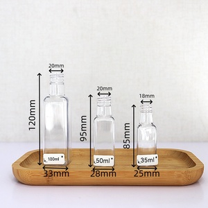 Custom Printed Plastic <strong>Mini</strong> <strong>Bottles</strong> 30ml/35ml/50ml/100ml/120ml Transparent Square Round <strong>Bottle</strong> - Product Image 2