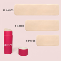 Bande de soutien-gorge invisible en silicone réutilisable pour femme, effet liftant et de maintien, anti-affaissement, sans bretelles, avec cache-tétons invisibles