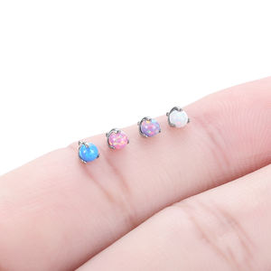 Lot de 10 clous de rechange en titane filetés pour opale, pour piercings d'oreille (cartilage, hélix, <span class=keywords><strong>tragus</strong></span>), labret, barres industrielles et <span class=keywords><strong>fer</strong></span> à <span class=keywords><strong>cheval</strong></span> - Product Image 4