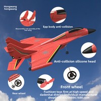 HW37 Avión Planeador de Ala Fija para Niños, Dron de Control Remoto para Niños de Primaria, Juguete Modelo de Avión con Alas Giratorias de Espuma