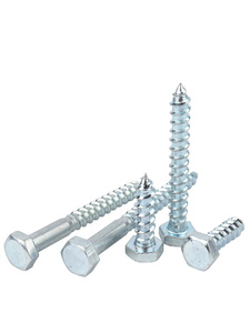 Vis autotaraudeuses à tête hexagonale <span class=keywords><strong>en</strong></span> acier au carbone zingué, tailles M6 à M12, pour le travail <span class=keywords><strong>de</strong></span> <span class=keywords><strong>menuiserie</strong></span> et d'aménagement <span class=keywords><strong>de</strong></span> meubles - Product Image 4