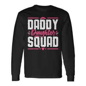 T-shirt à manches longues Daddy Daughter Squad, chemise assortie pour la famille, pour la fête des pères - Product Image 1