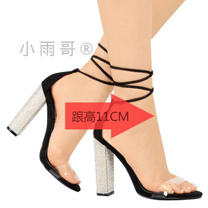 Zapatos de Novia con Tacón Cuadrado, Punta Abierta y Correa de Pedrería al Tobillo para Mujer, Tacones de Lujo de Diseñador de Alta Calidad - Product Image 5