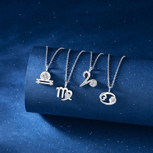 Collar con Colgante de Astrología del Horóscopo, Joyería de la Suerte, Signo Zodiacal Escorpio, Collar de Acero Inoxidable con Circonita, Collar de las 12 Constelaciones - Product Image 2