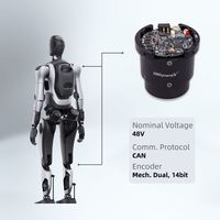 Actionneur robotique à moteur CC sans balais 48V avec double encodeur pour robot humanoïde de service, exosquelette de marche et IA collaborative |   ZBDynamiX