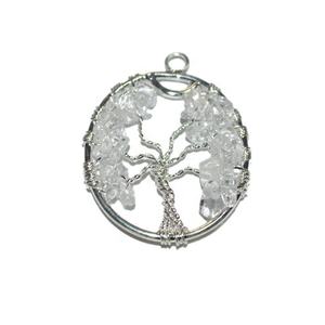 Pendentif Arbre de Vie en Agate, Feng Shui, Amour, Sculpté et Gravé, Décoration d'Intérieur - Product Image 1