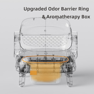 Nouvelle litière automatique pour chat Petree 2026, grande taille, design ouvert, toilette intelligente autonettoyante pour chat, désodorisation électrique, plastique - Product Image 4