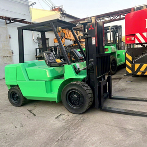 <b>Used</b> Mitsubishi 5 Ton 4WD Diesel Forklift with Three Stage Mast Solid Tires Rough Terrain Capability - Product Image 1