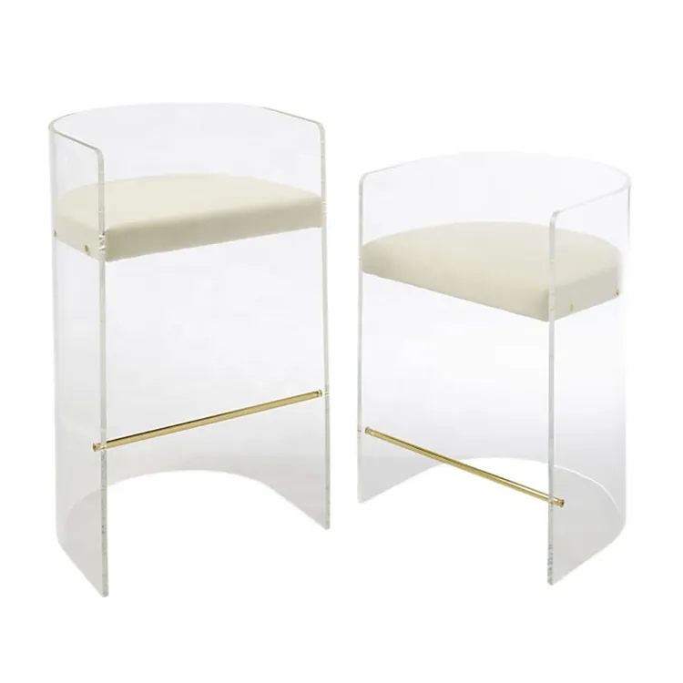 Cadeira de café transparente estilo especial, cadeirinha acrílica para cadeiras