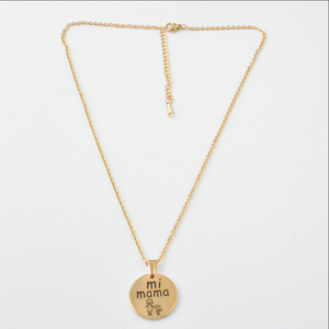 Collar de latón de moda <span class=keywords><strong>Mi</strong></span> <span class=keywords><strong>MAMA</strong></span> colgante español cadena en forma de O Collar chapado en oro para regalo de cumpleaños de la madre <span class=keywords><strong>MAMA</strong></span> - Product Image 2
