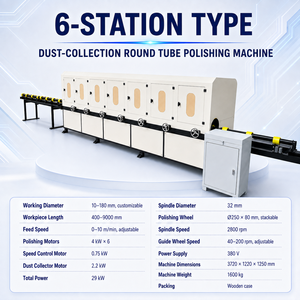 Machine de polissage de tubes ronds pour garde-corps en acier inoxydable, tubes décoratifs et pièces sur mesure. - Product Image 2
