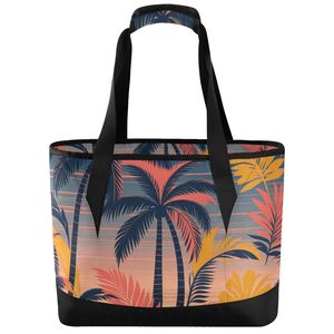 Sac isotherme portable personnalisé avec imprimé Hawaï, sac à lunch isolé avec poignées pour femmes, vente en gros - Product Image 1