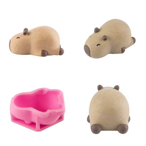 Cartoon Animal <b>Silicone</b> Mold Pink 3D Capi Bala Shape For Cake Dessert Jelly Pudding <b>Baking</b> Tool - Product Image 5