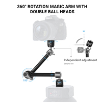 11 pouces bras magique articulé tenant Super caméra pince support pour téléphone portable 1/4 ''vis pour Flash Lcd moniteur Slr caméra