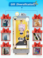 Machine à griffes à monnayeur personnalisable avec armoire métallique, certifiée CE, 110/220V, pour jeux de cadeaux en gros, peluches et boîtes surprise