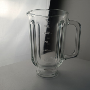 Chất lượng cao hữu ích đồ dùng nhà bếp pha lê trong suốt rõ ràng trắng máy xay sinh tố lọ thủy tinh Máy ép trái cây với xử lý - Product Image 3