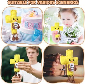 Crochet positif, cadeaux <span class=keywords><strong>de</strong></span> communion, soutien émotionnel, nuggets, catholique, religieux, spiritualité, foi, Dieu, baptême, cadeau fait main - Product Image 2