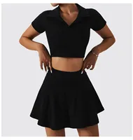 Falda Deportiva Unisex Estampada para Tenis, Golf, Running y Fitness, con Bolsillos, Transpirable, de Secado Rápido, Fluida, para Adultos, 100%