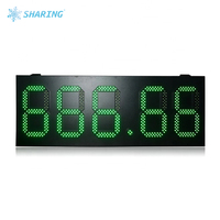 Panneaux d'affichage numériques 3D LED personnalisés pour stations-service, affichant les prix du gaz et du pétrole en extérieur