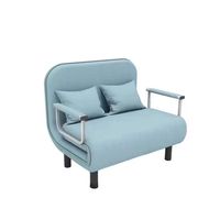 Sofá Cama Multifuncional Ajustable en 3 Ángulos, Sofá Plegable Reclinable de Tela de Lino, Sofá Convertible en Cama