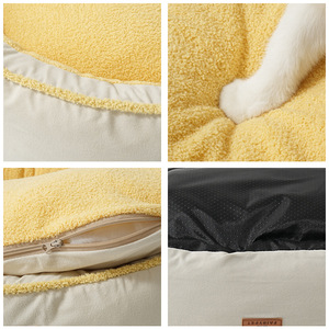 Großhandel Maßgefertigtes OEM Weiches Rundes Erhöhtes Hundebett mit Hohen Seitenwänden Komfortables Waschbares Nest - Product Image 6