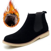 Bottes Chelsea en daim pour hommes, grandes tailles, mi-montantes, chaudes, chaussures pour hommes, best-seller