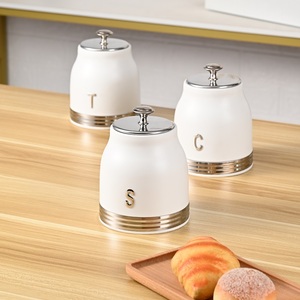 Tinplate hộp bánh mì với 3 nhà bếp hộp thiết lập trang trại bánh mì bin Cà Phê Trà đường Canister thiết lập với nắp - Product Image 3