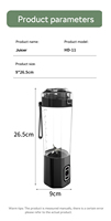 Draagbare USB-C blender met aluminium messen, geschikt voor auto, camper, reizen, smoothies, shakes, buitenactiviteiten, camping, sportschool, kleine sapcentrifuge, alles-in-één.