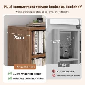 Libreria Angolare Moderna OEM/ODM - Pannello Frontale Autoportante, Salvaspazio per Soggiorno e Studio - Product Image 2