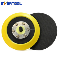 EVERTOOL Tampon de ponçage abrasif 100 mm, support de ponçage flexible en PU, plaques de support auto-agrippantes 4 pouces, filetage 5/8-11