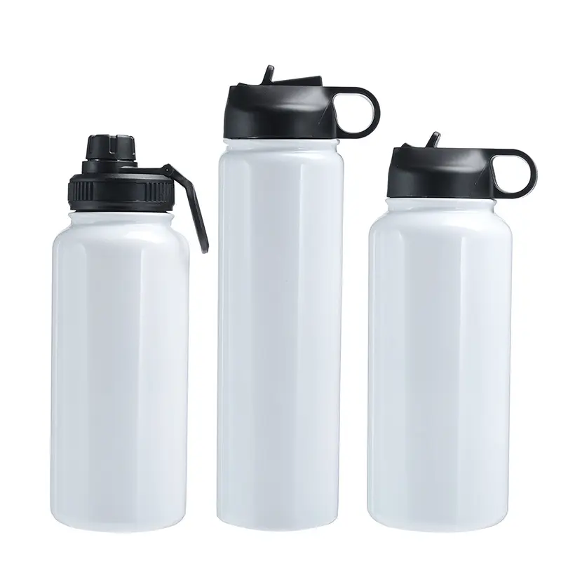 BPA Free Sports Cycling Water Bottle Soft Flask Water Bottle with Straw Running Stainless Steel Water Bottle Straw Lid with Bite