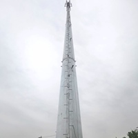 Tour d'antenne de communication en acier Q235/Q345 galvanisé à chaud, hauteur 10-60m, durée de vie 30 ans, télécommunications