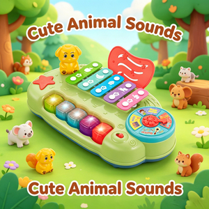LK Toys <span class=keywords><strong>Set</strong></span> Educativo di Pianoforte, Batteria e Campanello in Plastica per Bambini 2-4 Anni - Giocattolo Musicale Educativo - Product Image 3