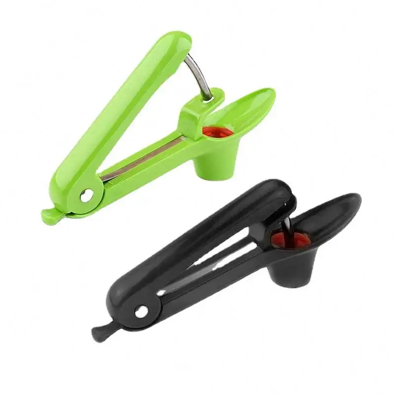 Gxhong Cherry Pitter Olive Pitter Tool Black Heavy-Duty Cherry Pitter Remover Cherry Pitter Stoner with Space-Saving Lock Design 