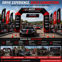Arche gonflable CATC Motorsport |   Entrée de marque personnalisée pour les salons automobiles et les essais routiers |   Porte publicitaire robuste et imperméable