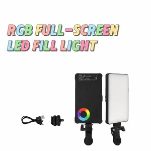 Lumière LED RGB professionnelle pour photographie avec clip réglable pour éclairage de <span class=keywords><strong>maquillage</strong></span> et effets de studio, design portable - Product Image 1