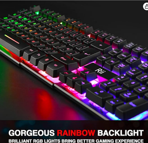 คีย์บอร์ดสำหรับเล่นเกม <span class=keywords><strong>RK100</strong></span>บวกด้วยไฟแบ็คไลท์ LED สีรุ้งแบบมีสาย USB ให้ความรู้สึกเชิงกลรูปร่างแกนแบรนด์เชอร์รี่เค้าโครงอังกฤษ - Product Image 3