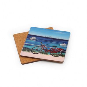 Sous-verres personnalisés en MDF pour boissons, avec impression de logo, pour café, thé, bière, mugs et tasses, en liège ou en bois, pour voiture - Product Image 2