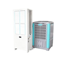 Climatiseur vertical industriel à lamelles 15HP 58KW, réfrigération 12000m³/h, volume d'air, pompe automatique R-410A, moteur AC, IPX4