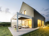 Pérgola de Aluminio para Exteriores, Pérgola Retráctil Motorizada con Rotura de Puente Térmico, Recubrimiento de Fluorocarbono, Impermeable, para Patio y Jardín