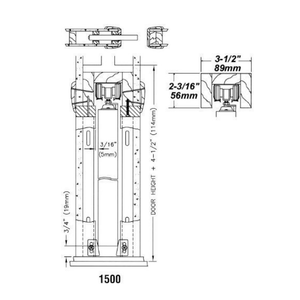 WEKIS - Juego de Herrajes Deslizantes Invisibles para Puertas Interiores, para Puertas de Madera y Vidrio, Fácil Instalación con Tornillos - Product Image 6