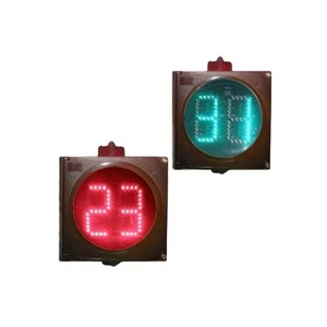2-Digit PC 300mm LED Traffic <b>Light</b> Countdown <b>Timer</b> with Solar & Mains Power for Road Safety - Product Image 1