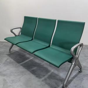 Nouvelle chaise d'attente hospitalière à trois places en polyuréthane (PU) avec structure métallique, chaise d'infusion, siège public pour salle d'attente, chaise d'aéroport - Product Image 2