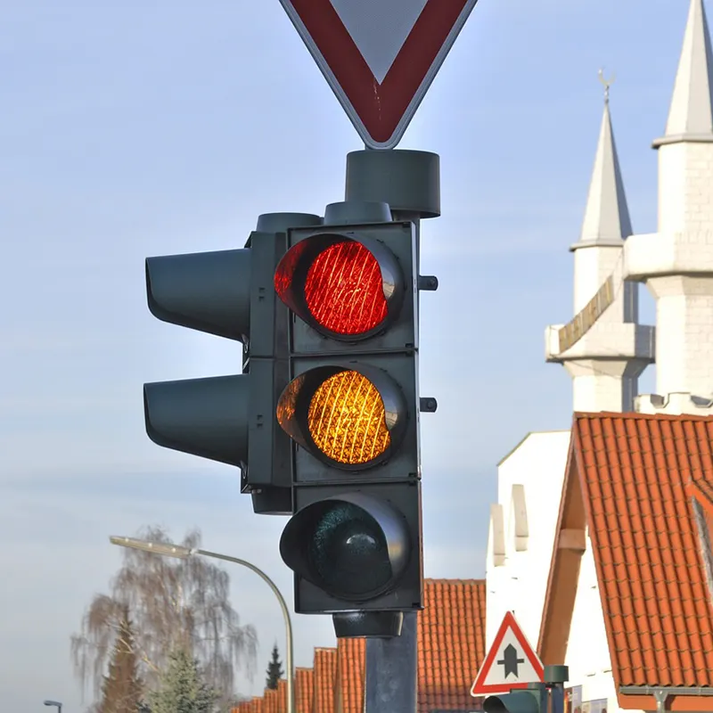 Penjualan laris tahan air LED peringatan keselamatan jalan lampu sinyal lalu lintas hijau merah
