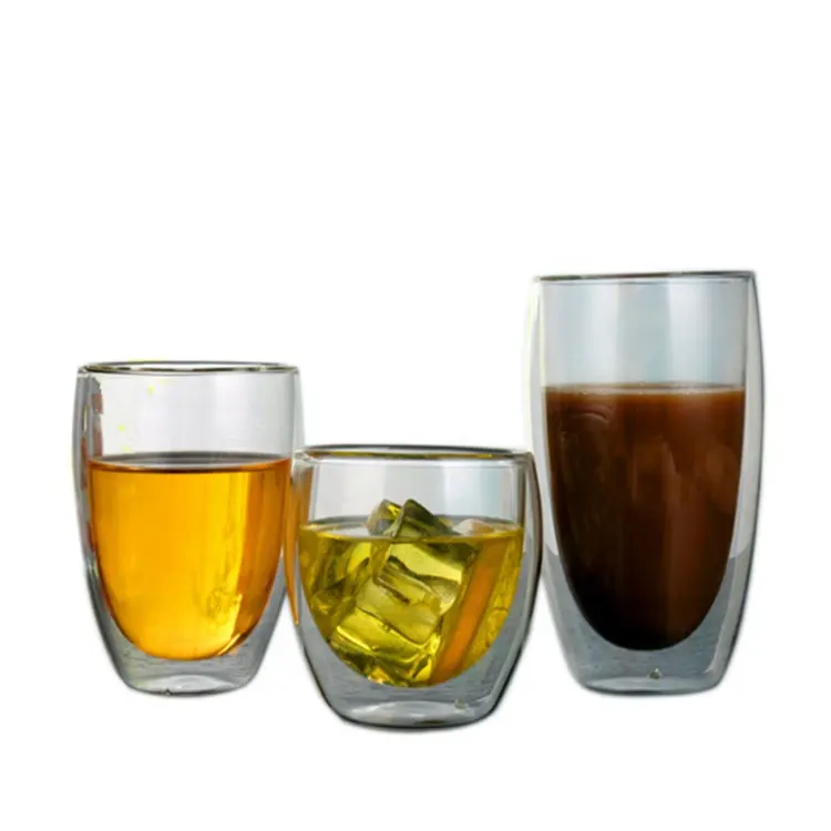 Verschillende Grootte Koffie Mok Hittebestendige 250Ml Double Wall Borosilicate Drinkglas