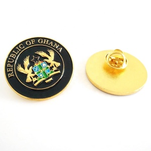 Mini Kim Loại Kim Loại Mềm Men <span class=keywords><strong>Epoxy</strong></span> Nhựa Doming Ghana Cờ Cổ Áo Áo Pin Huy Hiệu Trâm Pins Phù Hiệu Nhà Máy Giá - Product Image 2