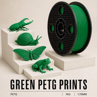 Filament PETG 3D 1,75 mm 1 kg pour imprimantes FDM, prototypes, outils, pièces durables avec température d'impression de 200-240°C pour imprimantes Bambu
