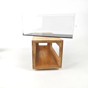 Cajón de bambú individual acrílico transparente hecho a medida de fábrica Tapa de bambú Natura solo para exhibición - Product Image 4